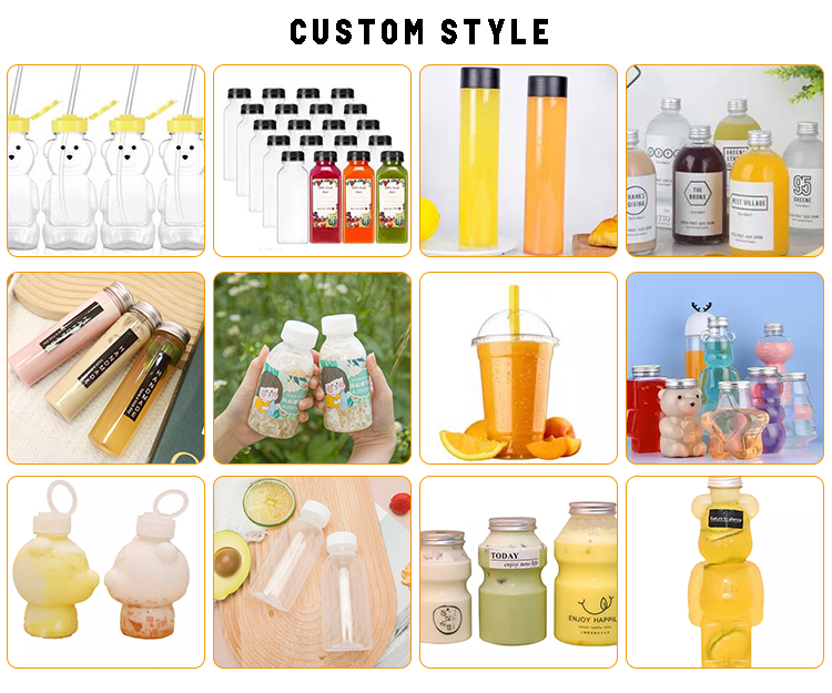 Professional Empty Juice Bottles Small Plastic Bottles For Juice Packaging Bottles With Eco Friendly Materials