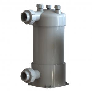 Quality Titanium Tube PVC Shell Heat Exchanger for Swimming Pool Heat Pump Aquarium Tube Heat Exchanger wholesale