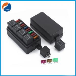 China 12 Way Blade Fuse Holder Box and 4PCS 5Pin 12V 80A Relays for Car Truck Trailer Boat on sale
