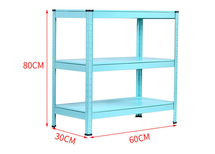 4 Layer 690mm Free Standing Metal Shelves Adjustable Heavy Duty