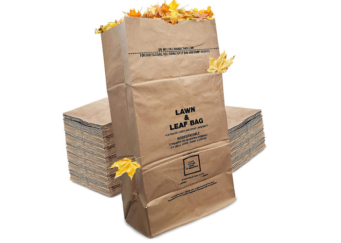 125g/M2 Biodegradable Lawn Paper Bags For Leaves CMYK Paper Lawn Waste Bags