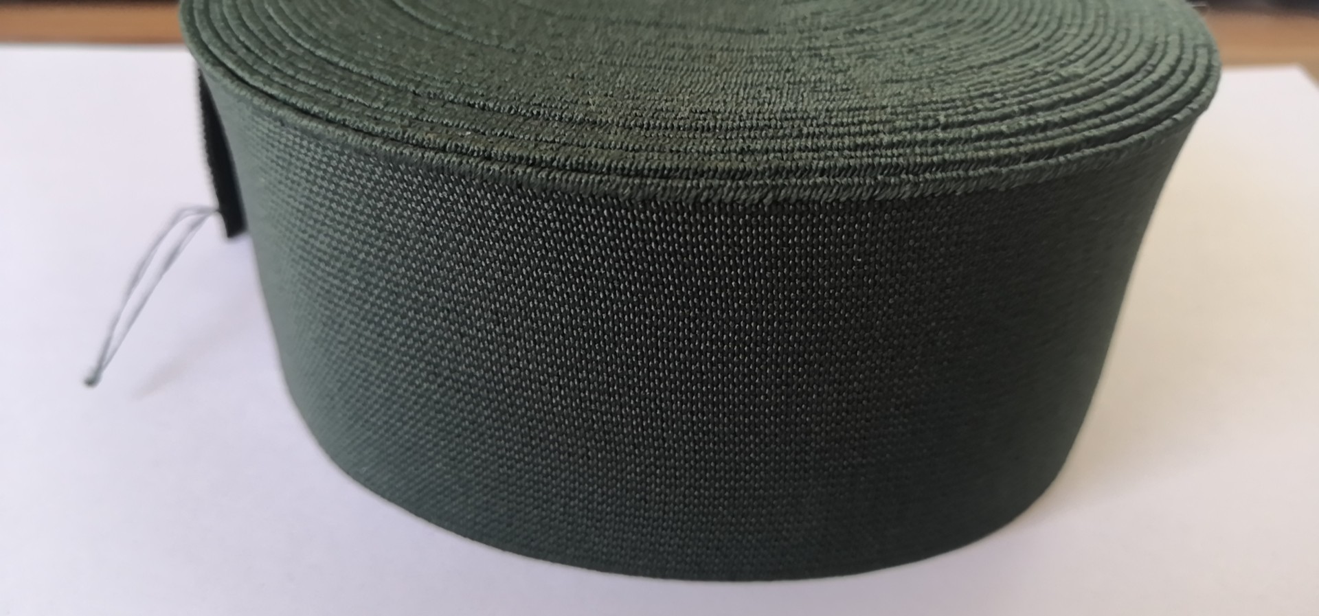 Quality 5 Cm Dark Green Polyester Elastic Webbing Tap Knitted Eco Friendly Flexible wholesale
