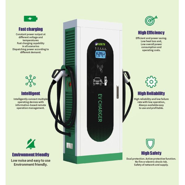 High Power 120KW DC EV Charger New Floor-Mounted Fast Charging Station