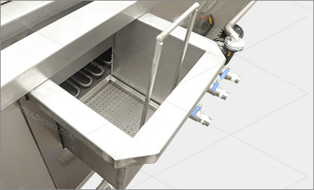 Small Scale Conveyor Belt Automatic Frying Machine Continuous Fryer