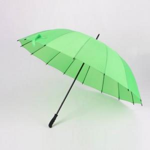 Quality Auto Open Windproof Golf Umbrellasgreen Fabric Automatic 16 Ribs With Plastic Handle wholesale