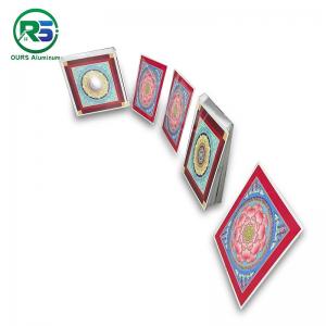 China Durable Religious Pattern Clip In Metal Ceiling Tiles False Ceiling 600mm*1200mm on sale