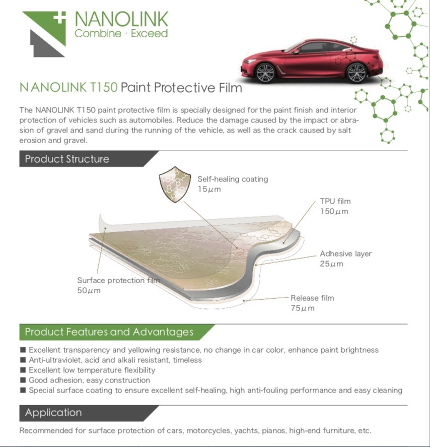 TPU Self Healing Automotive Paint Protection Film / Transparent Anti Scratch Clear Bra PPF Film