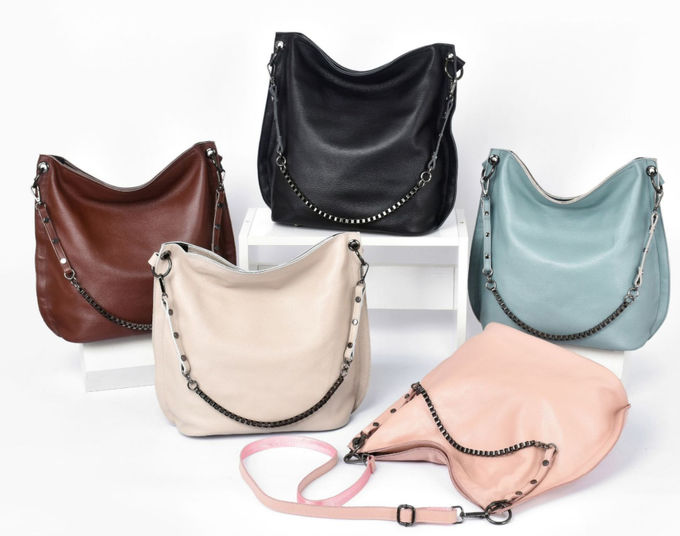 Cowhide Women Black Faux Leather Tote Bag Sling Style