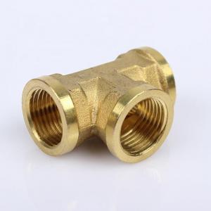Quality 99% Copper Pipe Equal Tee Female NPT 3000# C70600 Brass Casting Pipe Brass Threaded Fittings wholesale