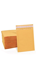 Yellow Kraft  bubble mailers
