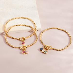 0.49inch Engraved Copper Bangle Bracelet Mackenzie Birthstone Bracelet