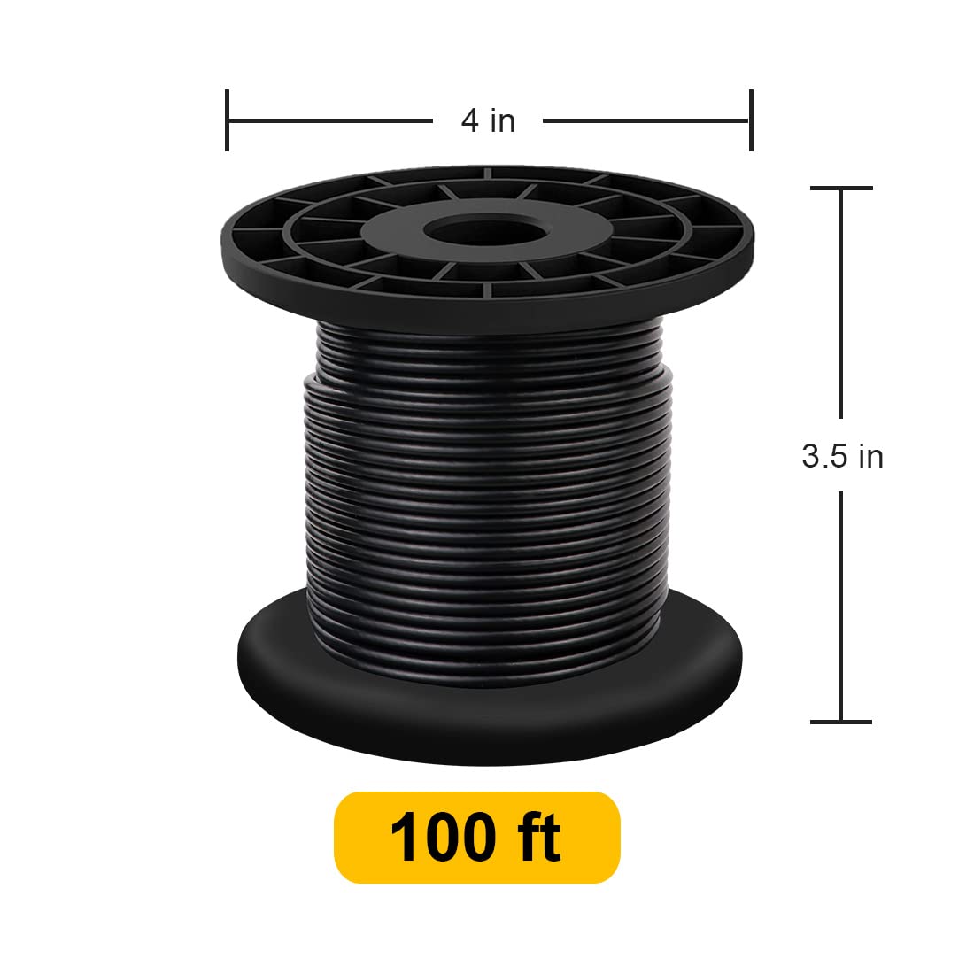 304 Stainless Steel Wire Cable Coated in Black Vinyl for String Lights Clothing Wire