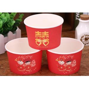 Quality Red Wedding Insulated Disposable Soup Bowls Eco Freindly Materials wholesale