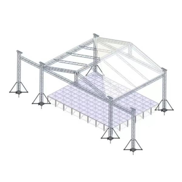 6082-T6 Aluminum Stage Truss Lighting 400x400m With Truss Clamp