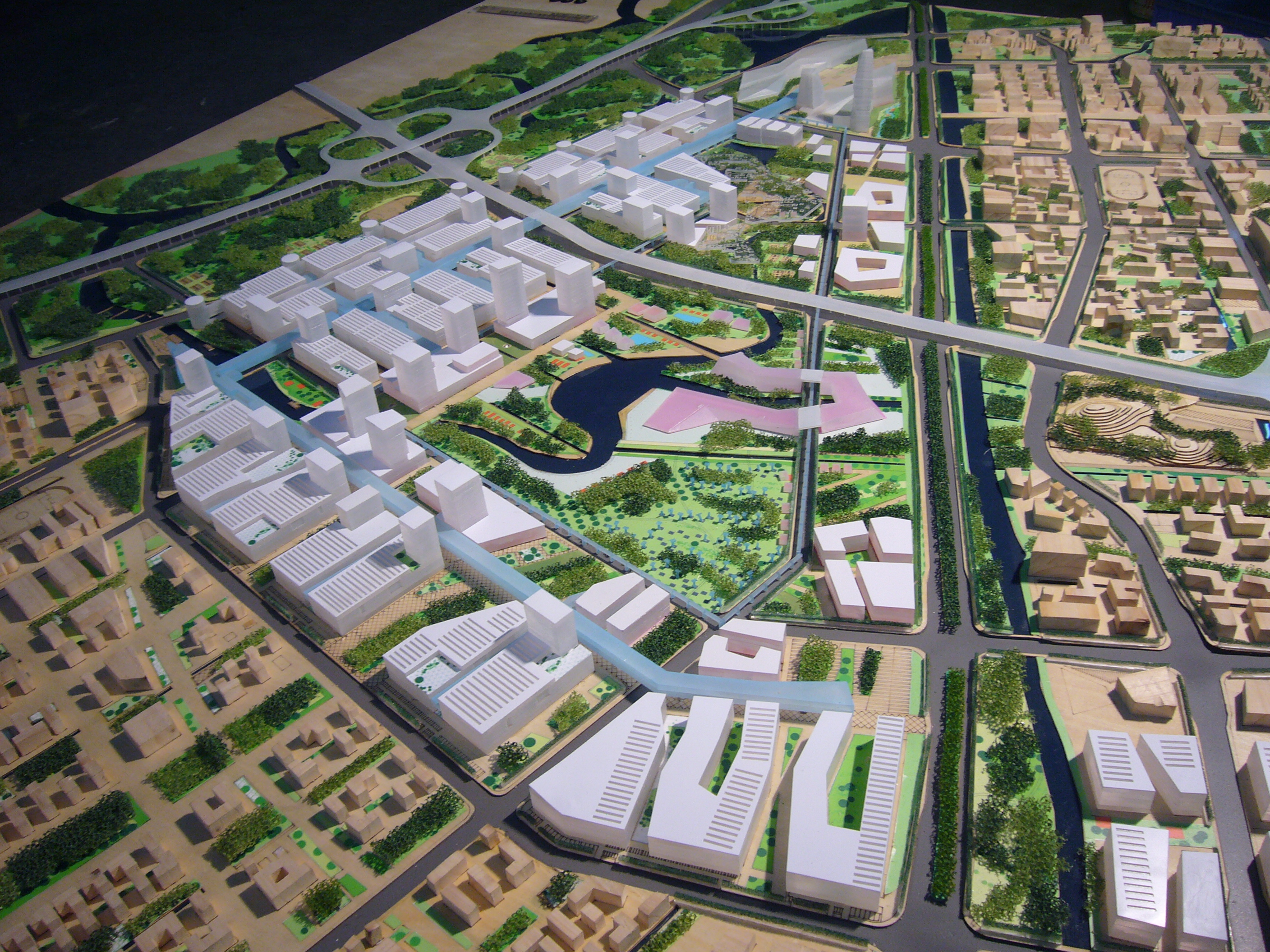 Detailed view of urban model