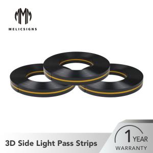 Double Black Middle Pass ABS Illuminated Channel Letter Signs