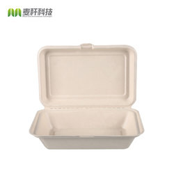9*6" bagasse food container take away food box