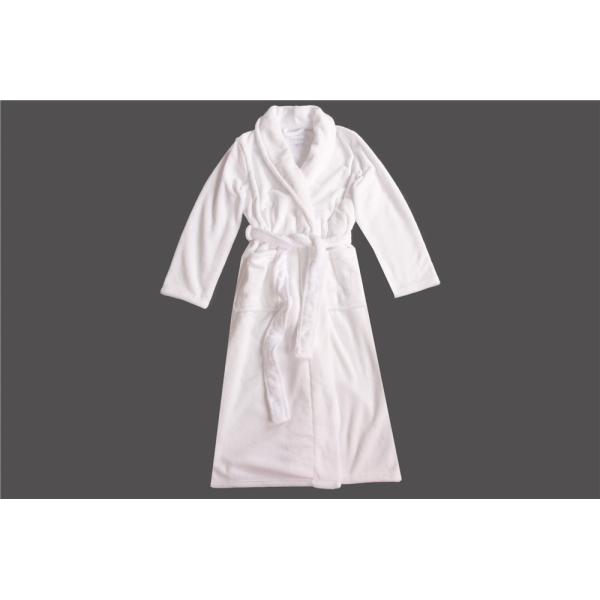 Stockpapa 100% Polyester Womens White Long Bathrobe For Winter