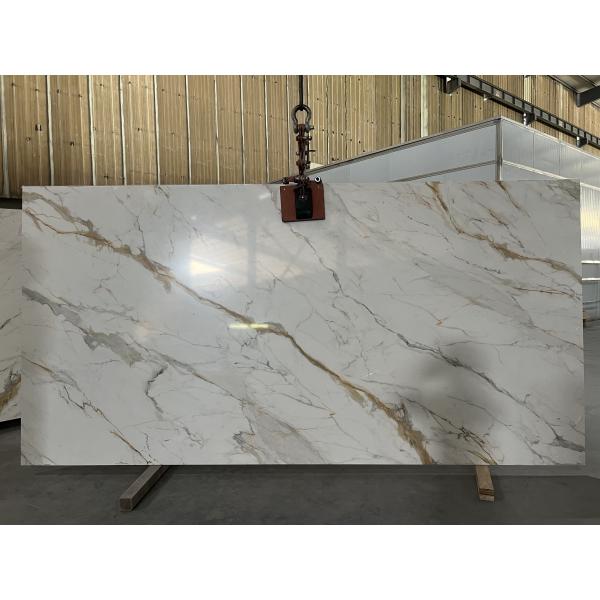 OLC510T Calacatta Gold Printed Stone Contractors And Wholesalers' Favorite Hd Inkjet Print Technology Slab