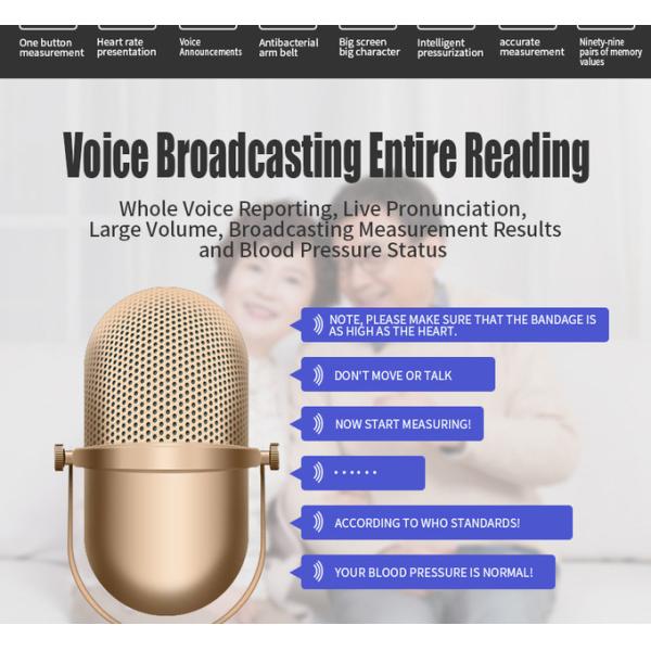 English Home Blood Pressure Device Automatic Shutdown With One Button Measurement
