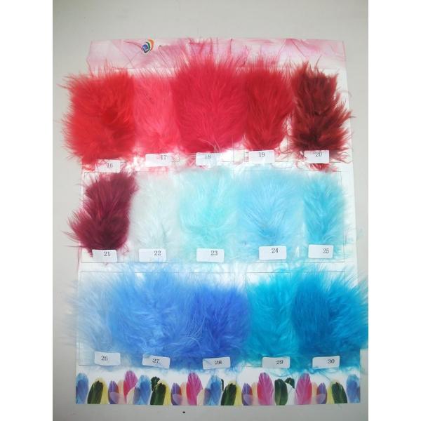 Dyed Pattern Black Satin Hackle Feather Fringe Trim for Party Decoration 4-6inch