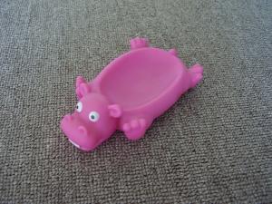 China Vinyl Hippo Rubber Bath Toys Plastic Soap Holder / Dish For Bathroom Decoration on sale