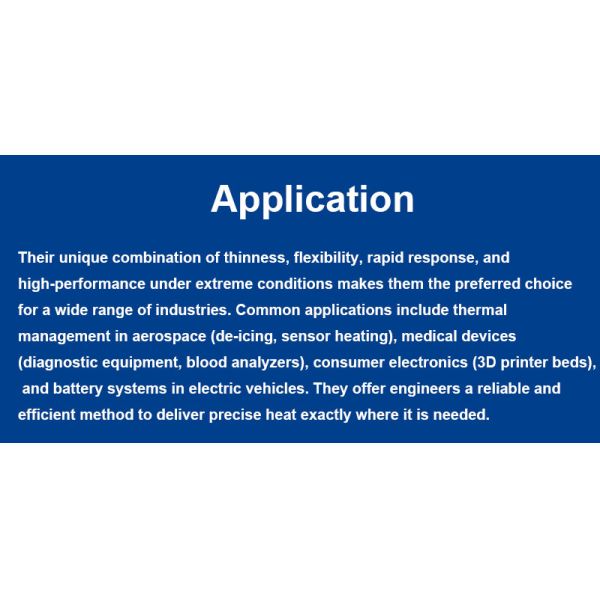 High Temperature Resistance Flexible Film Polyimide PI Heating Pad Heater