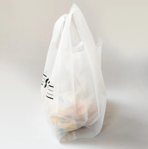 30μm Heavy Duty Plastic Vest Carrier Bags LDPE For Restaurants