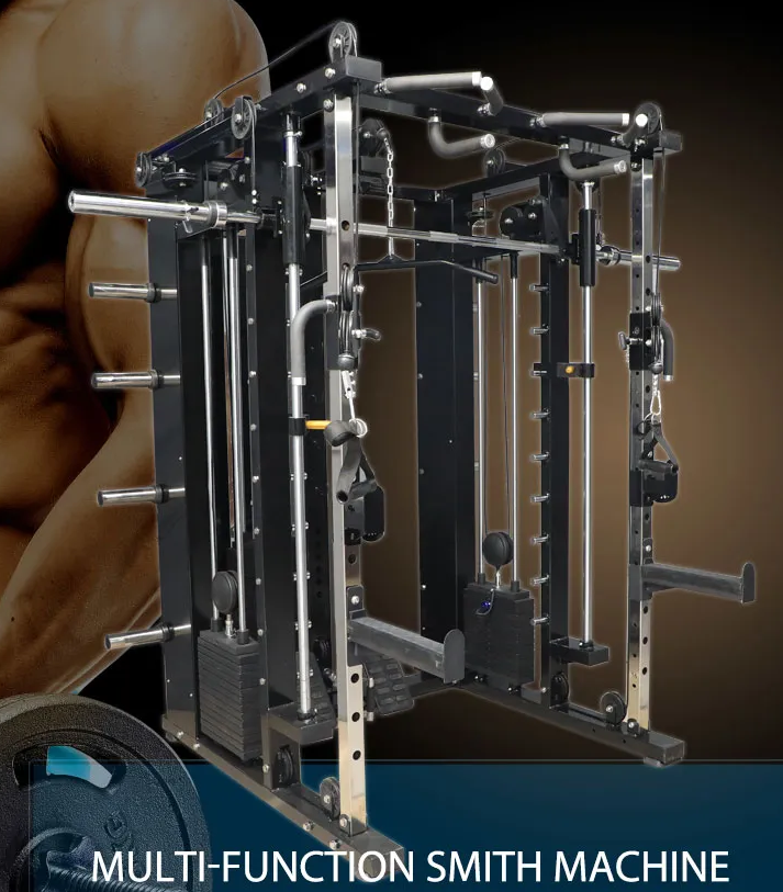 Cable Crossover for Multi-Function Station Smith Machine Fitness Equipment Chest Back Exercise Indoor Gym Rack Leg Function Use