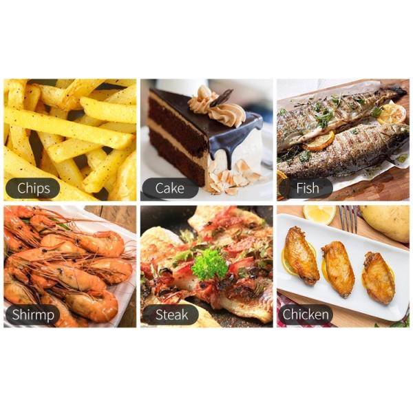 Family Use Hot Air Fryer 1500W Black Color With Digital Panel OEM Acceptable