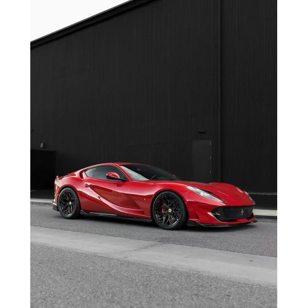 1016 Ferrari Body Kit 812 190mm Carbon Fiber front bumper diffuser Spoiler