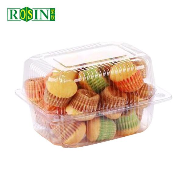 Customized Disposable Pastry Box Square For Lettuce Salad Nuts With Lid