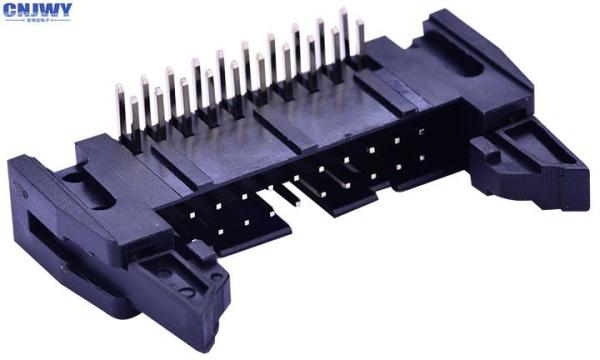 Cheap Square Circuit Board Pin Connectors , 2.54 Mm Right Angle Wire To Board Header for sale