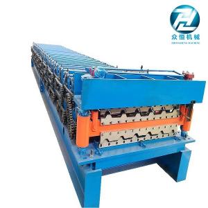 China Corrugated Iron Sheet Metal Roof Roll Forming Machine With High Capacity on sale