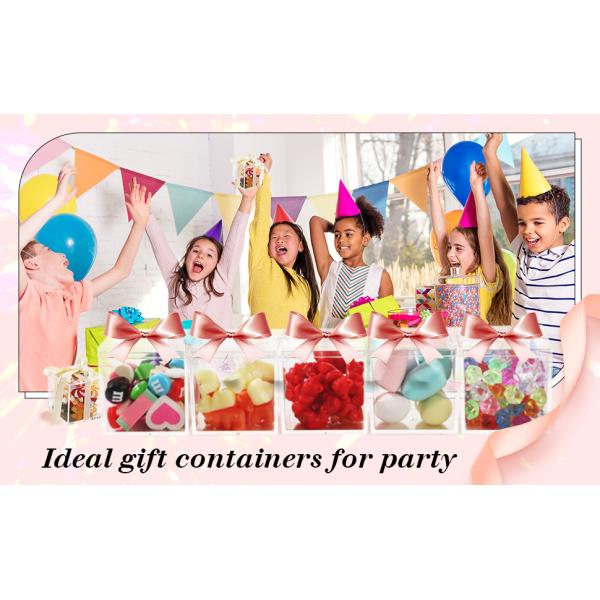 Acrylic Plastic Square Cube Small Acrylic Box Acrylic Storage Containers with Lid Stackable Cube Containers