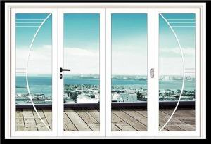China Anodized Aluminium Folding Doors ,  4 Sash Aluminium Bifold Door on sale