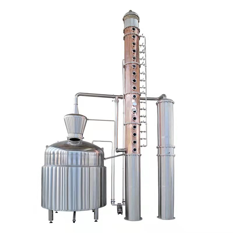 500-1000L Alcohol Whisky Distillery Equipment With Semi-Automatic Control System