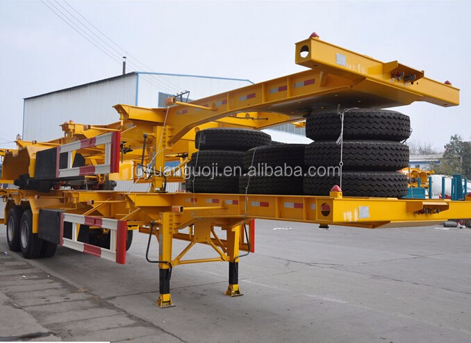 Container Transport Truck Trailer 40ft 3 Axles Skeleton Semi Trailer for Philippines