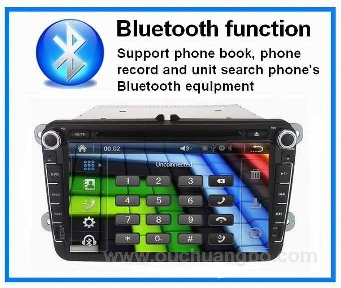 Car DVD GPS for Volkswagen Sagitar /Tiguan /Touran with radio bluetooth TV RDS OCB-8614