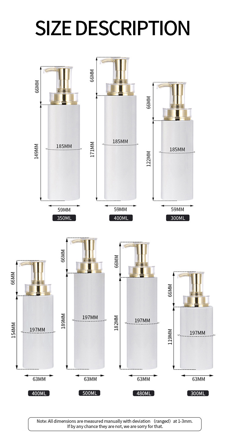 500ml Round Shampoo Pet Lotion Bottle For Cosmetic Packing