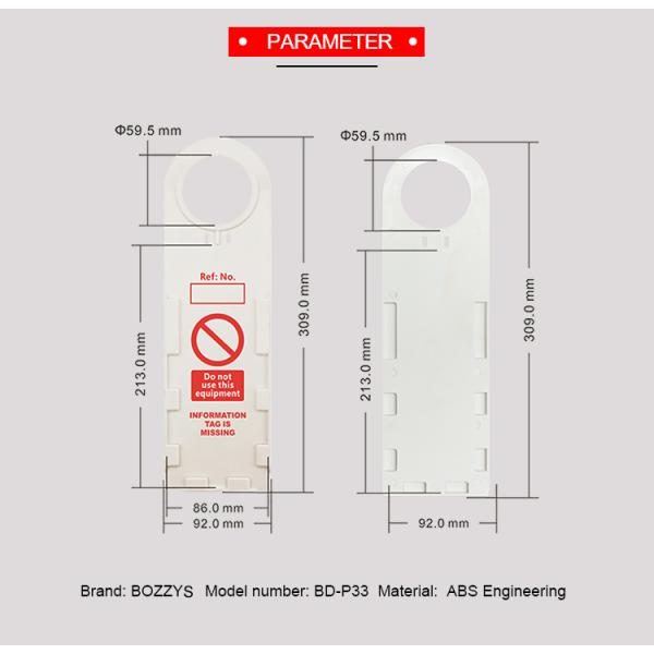 Humanized Plastic Safety Lockout Tags Cold Resistant For Scaffolding