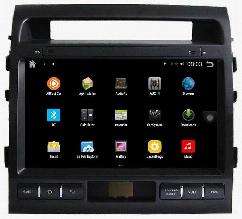 Ouchuangbo car video dvd player android 4.4 for Toyota Land Cruiser 2010-2012 Support 4*45 Watts amplifier 3g wifi BT