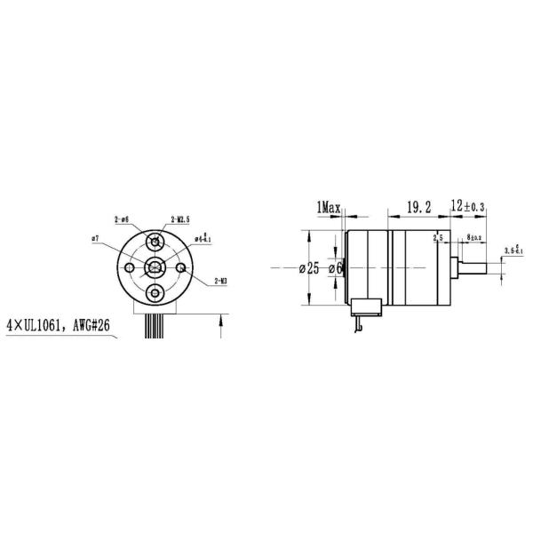25mm Planetary Gearbox Stepper Motor High Security 25BY-52G For Fiber Fusion Splicer