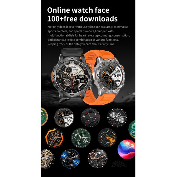 BH11 Outdoors GPS Smart Watch 4G SIM 1.5" AMOLED Display Camera Video 2G+16GB 900mAh IP67 Health Tracker Sports Answer Calls