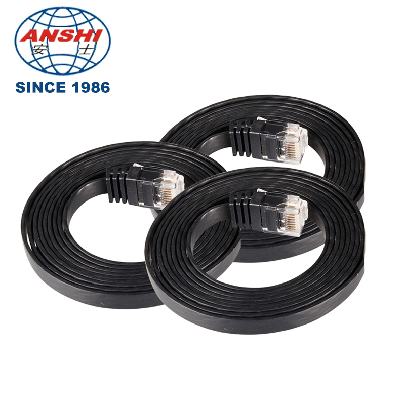Ultra Thin Flat RJ45 Ethernet Patch Cord 5M LAN Copper Network Cable Mini Flat Network Jumper Cable