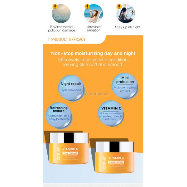 Popular DR RASHEL Vitamin C Brightening Face Cream Day Cream and Night Cream