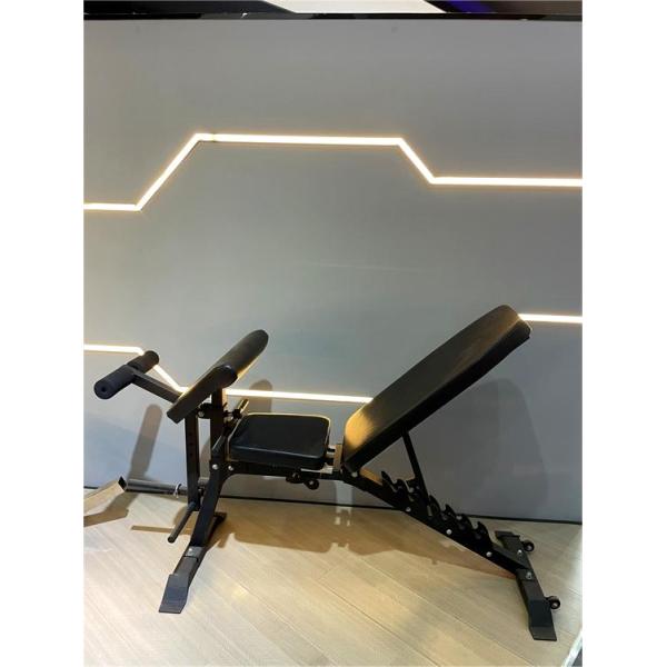 Commercial Home Gym Machine Adjustable Decline Abdominal Crunch Bench with Back Extension Steel Medium Loader