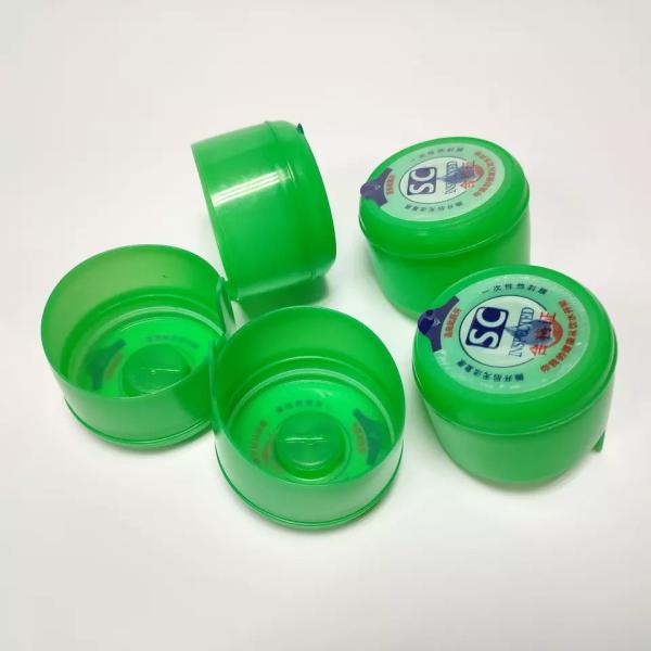 Green Color PE Non Spill Caps Peel Off Type Rubber Liner For 5 Gallon Water Bottle