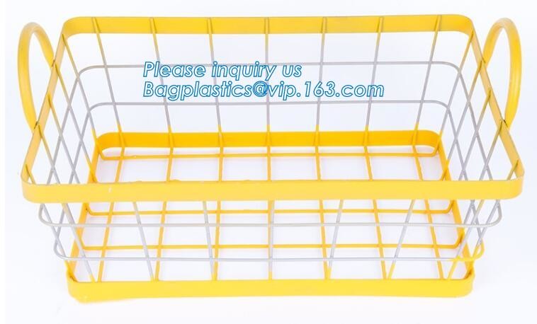 decorative laundry metal wire material storage basket, Vintage Metal Chicken Wire Removable Fabric Hanging Storage Baske