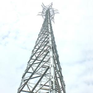 China Self Supporting 4 Legs Telecommunication Steel Tower Galvanized 100m on sale